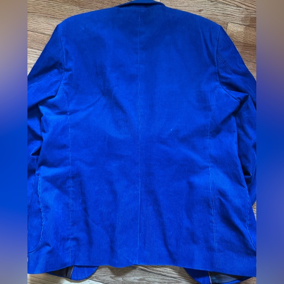 Scotch & Soda Single-Breasted Corduroy Blazer Cobalt Blue Brown Liner Sz XXL 54 - Picture 5 of 8